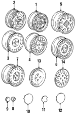 MB540187 - : Wheel, Alloy for Mitsubishi: Galant Image