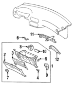77500SR2A80ZA - Body: Glove Box Assembly for Honda: Civic del Sol Image