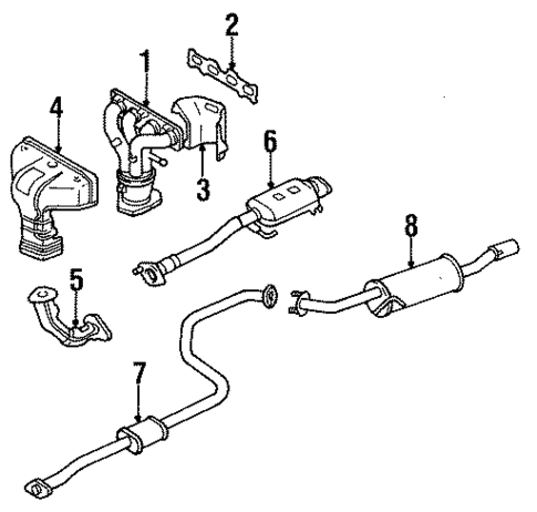 Exhaust Components for 1996 Mazda Protege #0