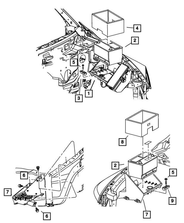 55372499AG - Electrical: Battery Tray for Mopar Image