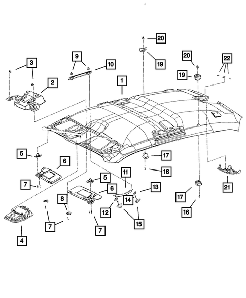 Headliners-Visors-Assist Straps for 2008 Dodge Challenger #0