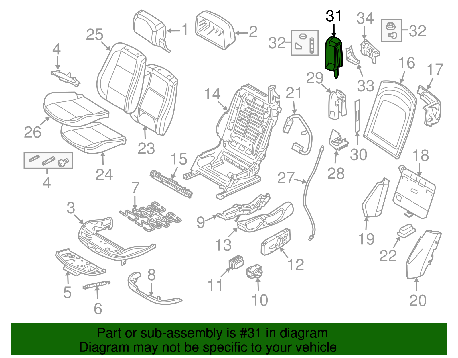 Seat Belt Cover - BMW (52-10-7-127-702)