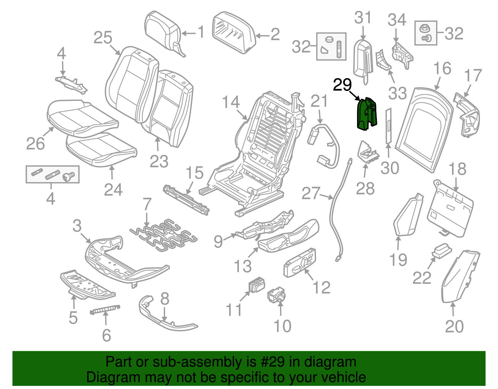 Seat Belt Cover Insert - BMW (52-10-7-050-678)