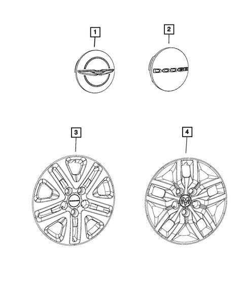Wheel Covers and Center Caps for 2016 Chrysler Town & Country #0