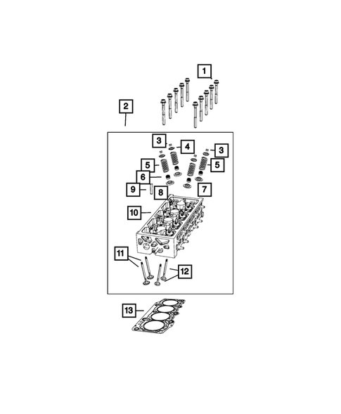 Cylinder Head for 2018 Fiat 500 #0