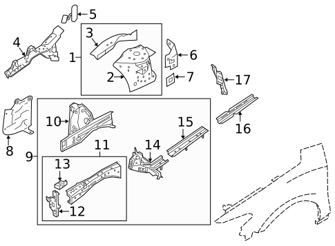 Structural Components & Rails for 2021 Nissan Maxima #0