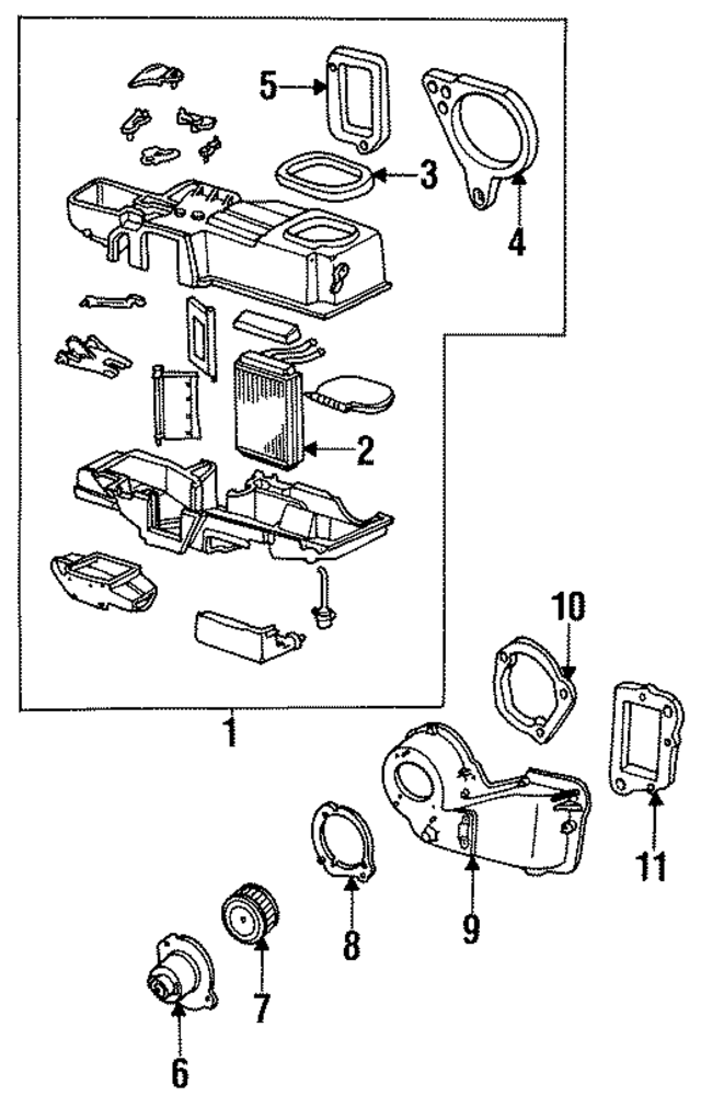 E9TZ18471A - HVAC: Heater Assembly for Ford Image