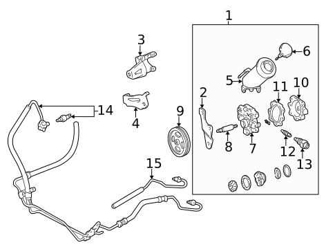 Pump & Hoses for 1999 Toyota Tacoma #0