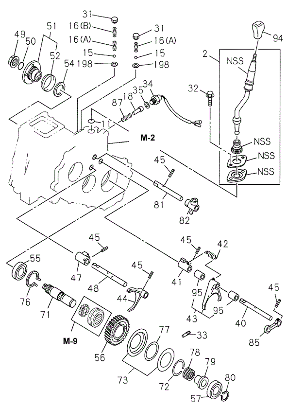 4x4 Shift Lever for 2002 Honda Passport #0