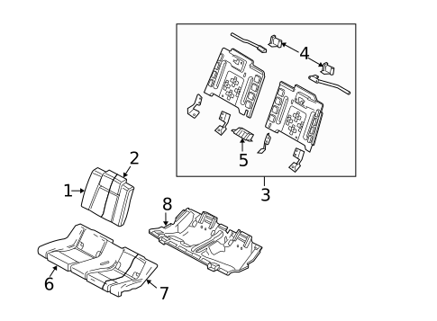 Rear Seat Components for 2006 Ford Mustang #0