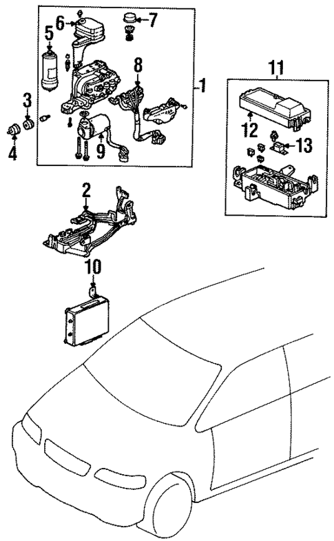 ABS Components for 1997 Isuzu Oasis #0