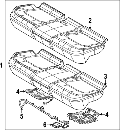 Rear Seat Components for 2025 Kia EV6 #4