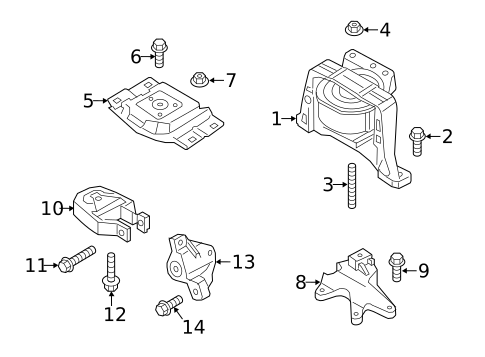 Engine & Trans Mounting for 2015 Ford Escape #0