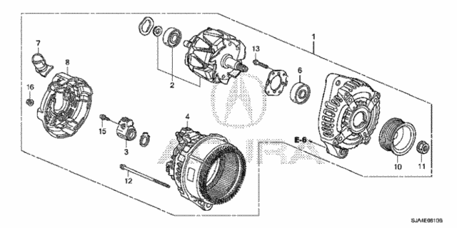 Alternator (Denso) for 2012 Acura RL #0