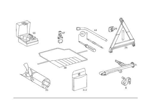 Tools and Accessories for 1999 Mercedes-Benz E430 #4