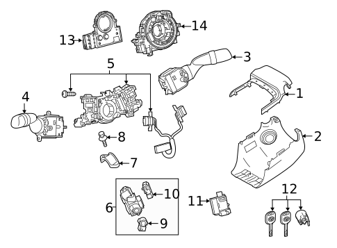 Shroud, Switches & Levers for 2020 Toyota Camry #0