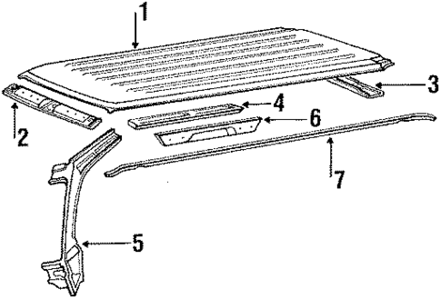 Roof & Trim for 1987 Mitsubishi Van #0