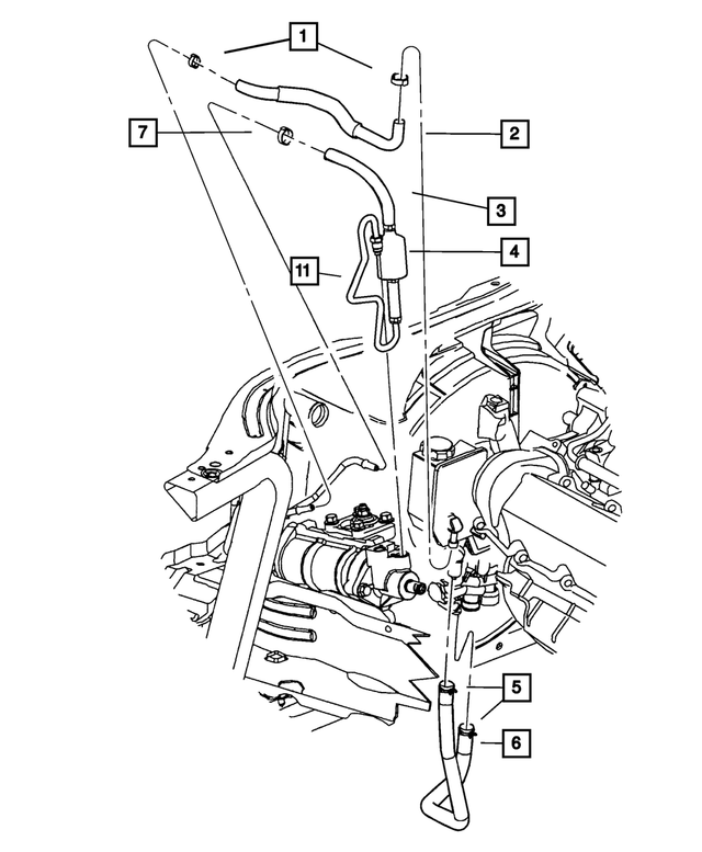 52088918AH - : Power Steering Return Hose for Mopar Image