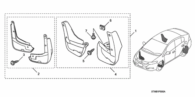 Splash Guards (2) for 2013 Honda Insight #0