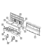 55361148AC - Interior Trim: Child Tether Anchor Bracket, Right for Mopar Image
