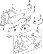 4632SP1C02ZZ - Body: Quarter Panel for Acura: Legend Image
