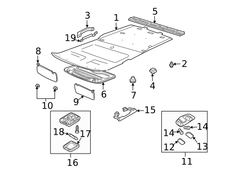 Interior Trim - Roof for 2002 Nissan Xterra #0