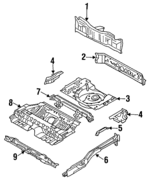 B45554715A - Body: Rear Floor Pan Reinforcement for Mazda Image