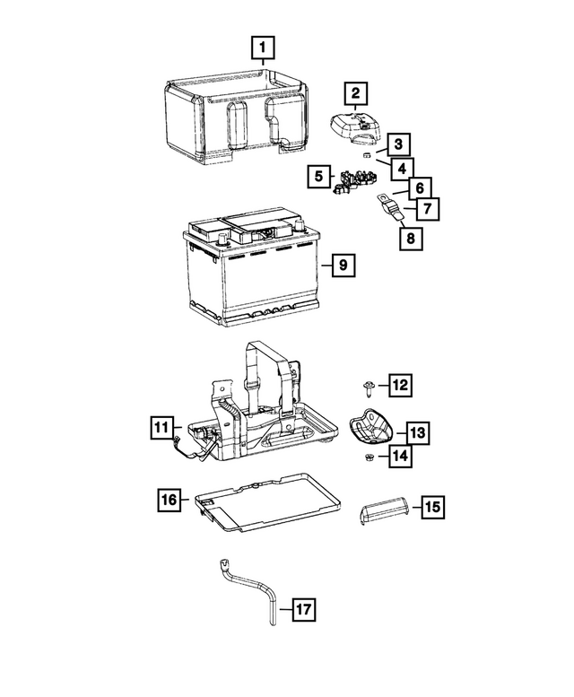 68420726AA - Electrical: Battery Cover for Mopar Image