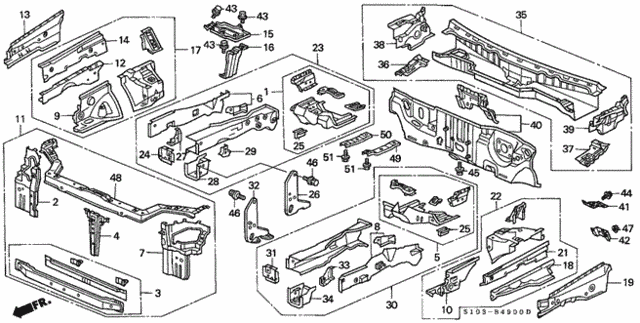 Front Bulkhead for 2000 Honda CR-V #0