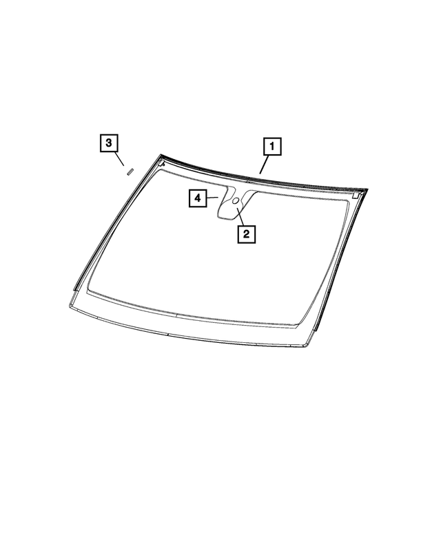 55112845AE - Glass: Windshield for Mopar Image