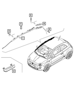 68656788AA - : Side Curtain Air Bag, Right for Fiat: 500E Image