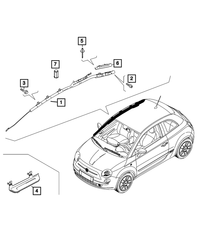 68656477AA - : Air Bag Bracket, Right for Mopar Image