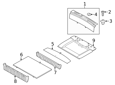 Interior Trim - Rear Body for 2012 Kia Sorento #0