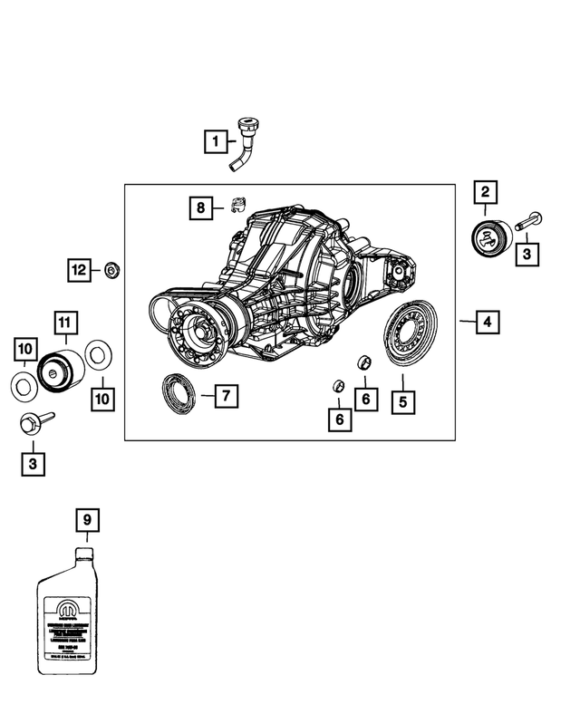 68084188AB - Rear Axle; 230 MM; Differential and Drive Line: Axle Vent for Mopar Image