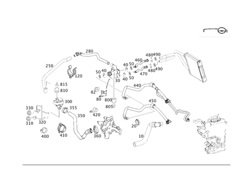 Heating Water Lines for 2005 Mercedes-Benz E320 #0