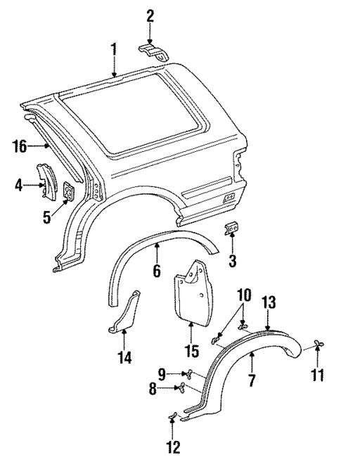 Quarter Panel for 1994 Toyota 4Runner #0