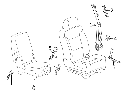 Front Seat Belts for 2016 GMC Sierra 2500 HD #0