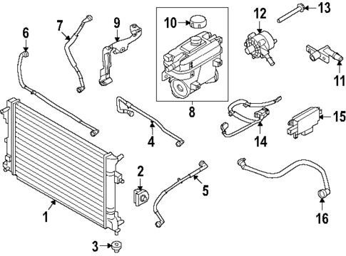 Radiator & Components for 2025 Hyundai Kona Electric #0