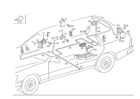 Central Locking System for 1989 Mercedes-Benz 300TE #2