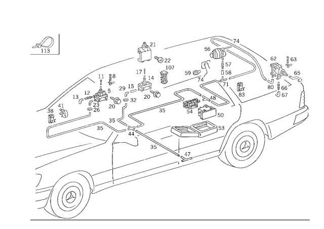 1248050590 - Vacuum System: Cover for Mercedes-Benz Image image