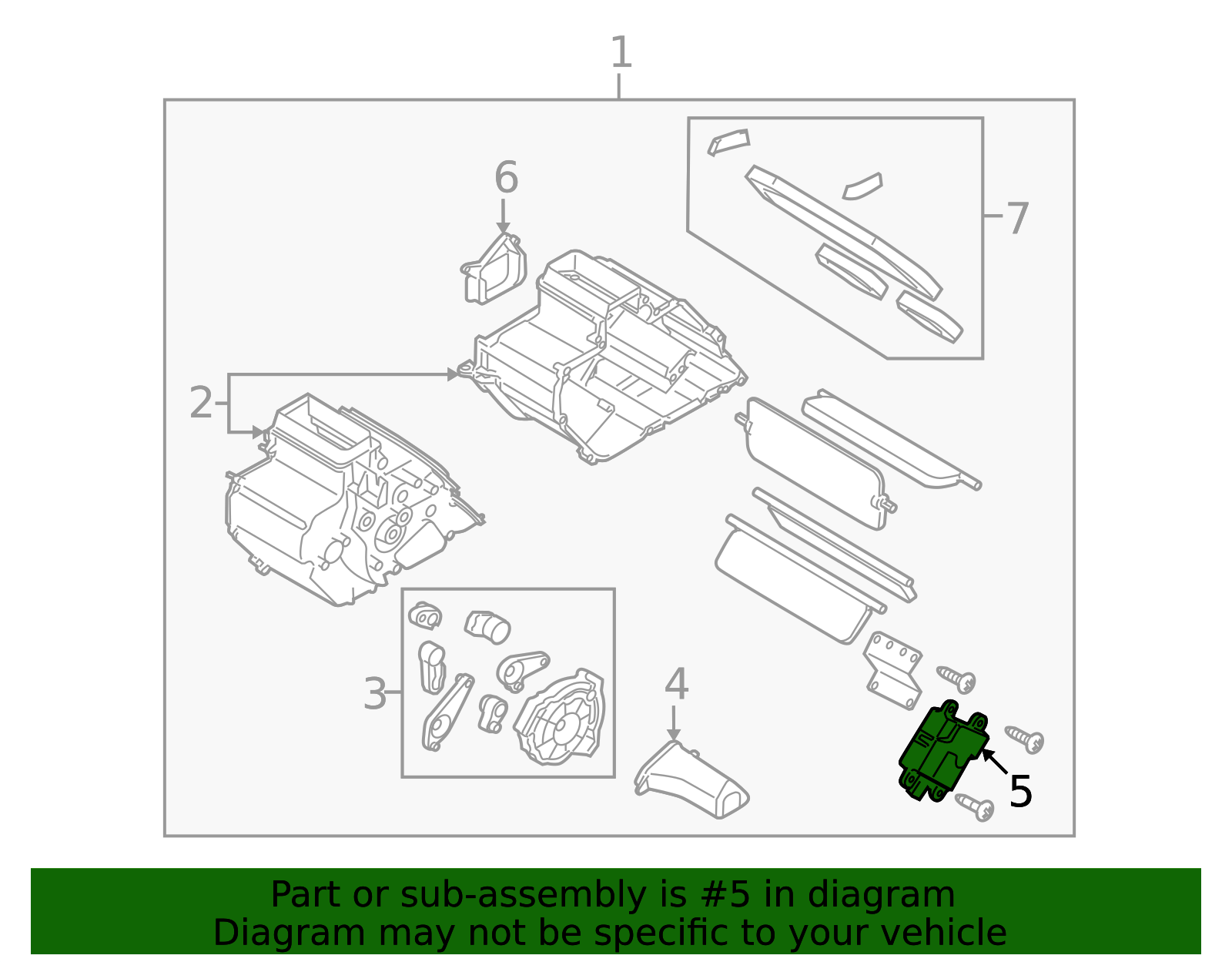 NE51-61-A70 - HVAC Floor Mode Door Actuator - 2006-2011 Mazda MX-5