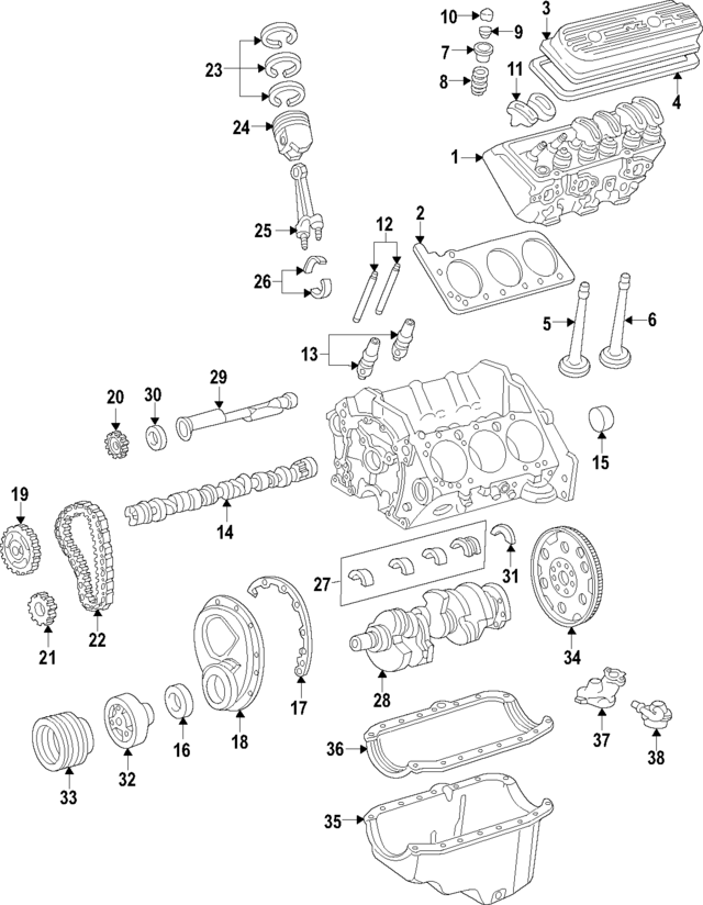 12456510 - Engine: Engine Crankshaft Main Bearing for GM Image