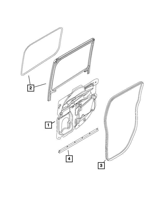 « 68359658AA – Doors, Door Mirrors and Related Parts : Porte Arrière Feuille D'etancheite, Côté Gauche pour Mopar Image »