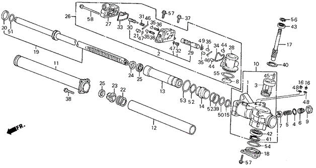 P.S. Gear Box (2) ('86-'87) 4DR for 1987 Honda Civic #0
