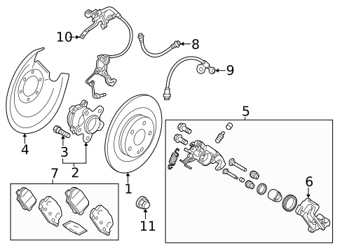 Rear Brakes for 2025 Mitsubishi Outlander #1