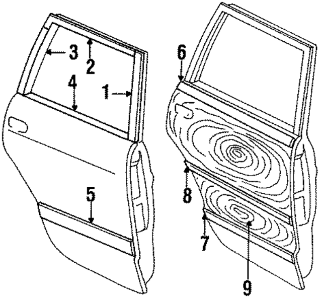 E1DZ54255A34A - Body: Window Molding for Ford Image