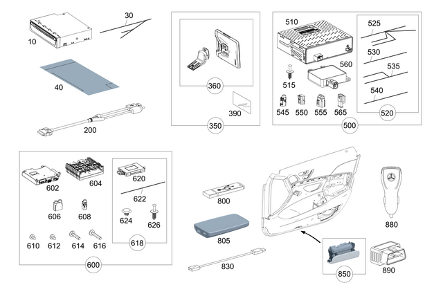 2138260900 - Electrical Components and Function: Electrical Wiring Harness for Mercedes-Benz Image