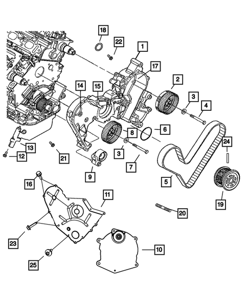 Timing Belt and Cover for 2007 Chrysler Sebring #0