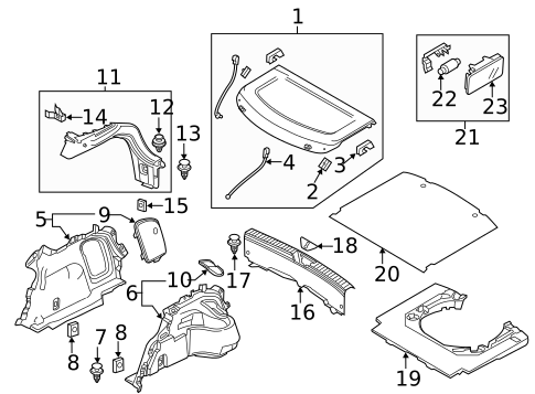 Interior Trim - Rear Body for 2017 Mazda 3 #0