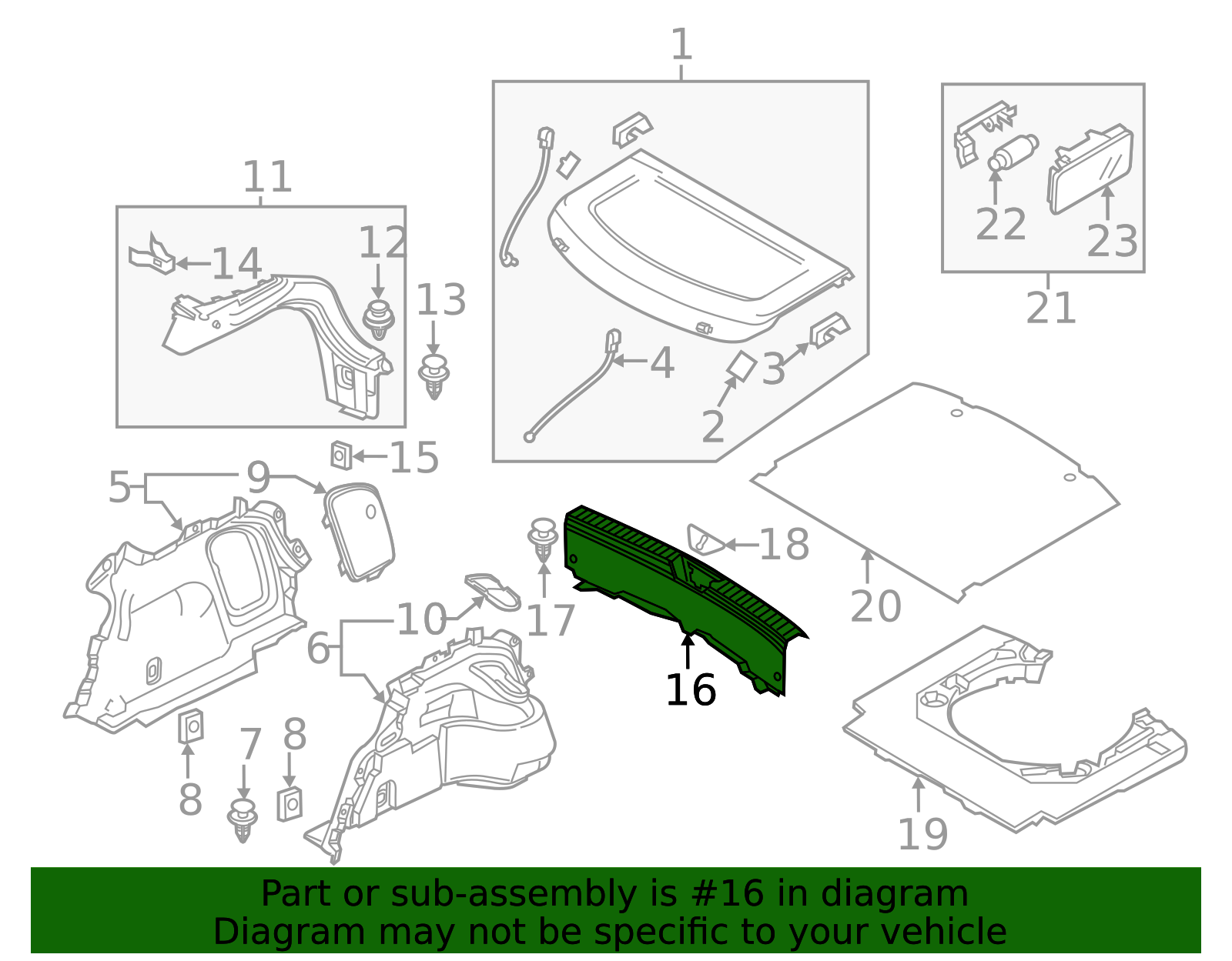 BHN9-68-89X - Rear Panel Trim - 2014-2018 Mazda 3 | Mazda Parts Factor